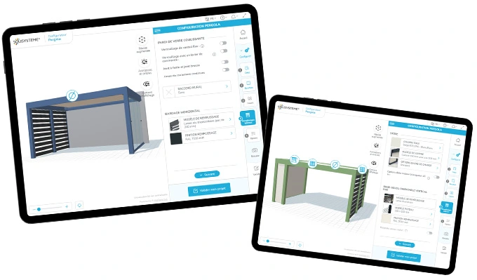 Configurator 3D pergola Solisysteme